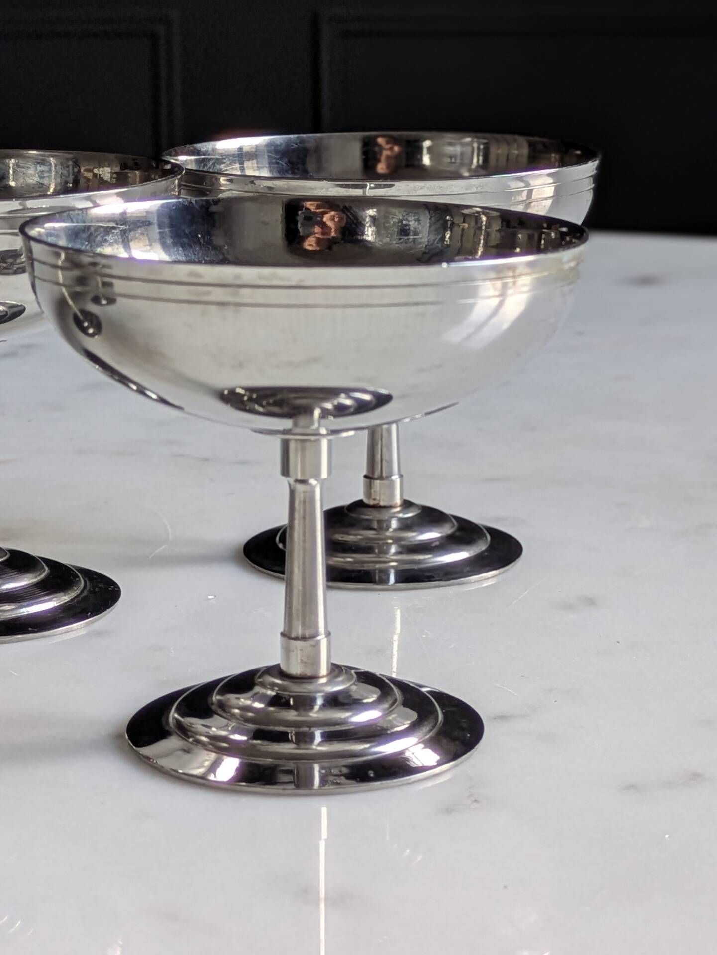 Suite de six coupes à glace/sorbet par Rémy Letang  70'