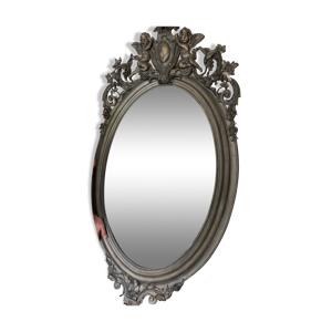 miroir ovale biseaute