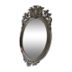 Miroir ovale biseaute  en bois et stuc