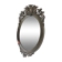 Miroir ovale biseaute  en bois et stuc