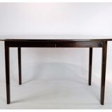 Dark Mahogany Dining Table Designed by Ole Wancher Made by P. Jeppesen