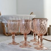 6 coupes à champagne vintage Luminarc Rosaline