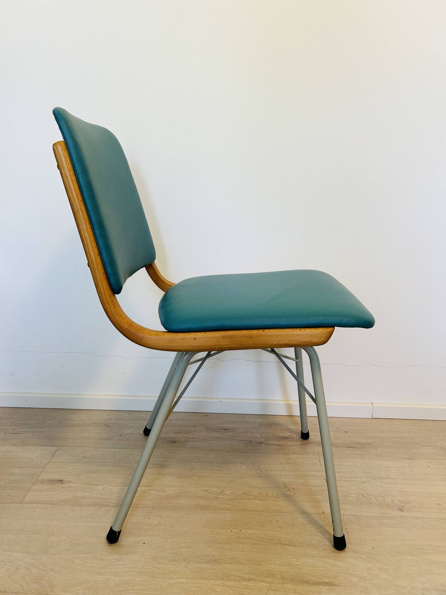 Vintage Turquoise Dining Chair by TON, from Czechoslovakia 1960’s