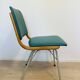 Chaise de salle à manger turquoise par TON, Tchécoslovaquie 1960