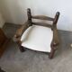 Pair of Dudouyt armchairs from the 1950s, oak.