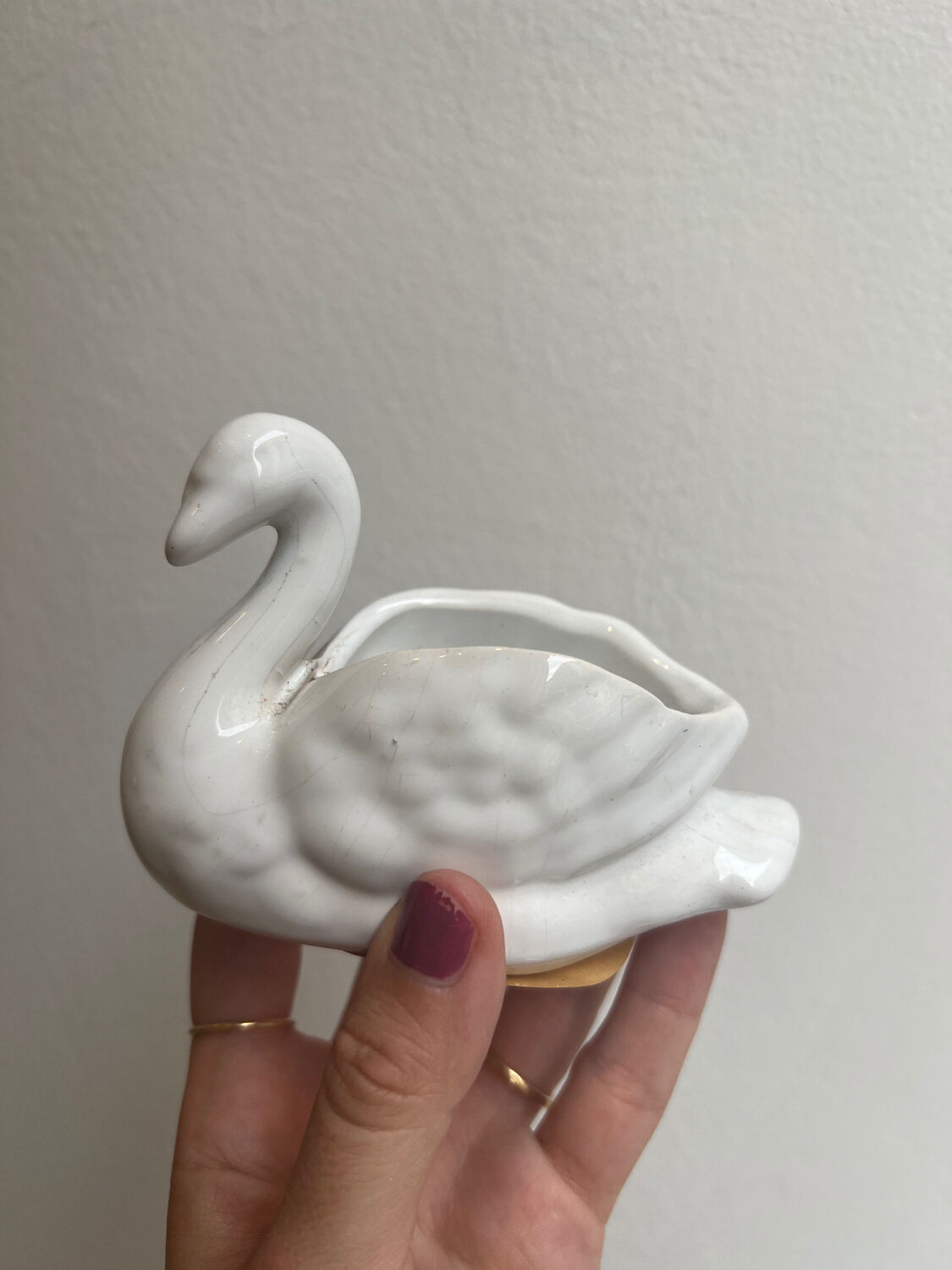 Porcelain swan