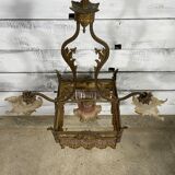 Antique brass chandelier