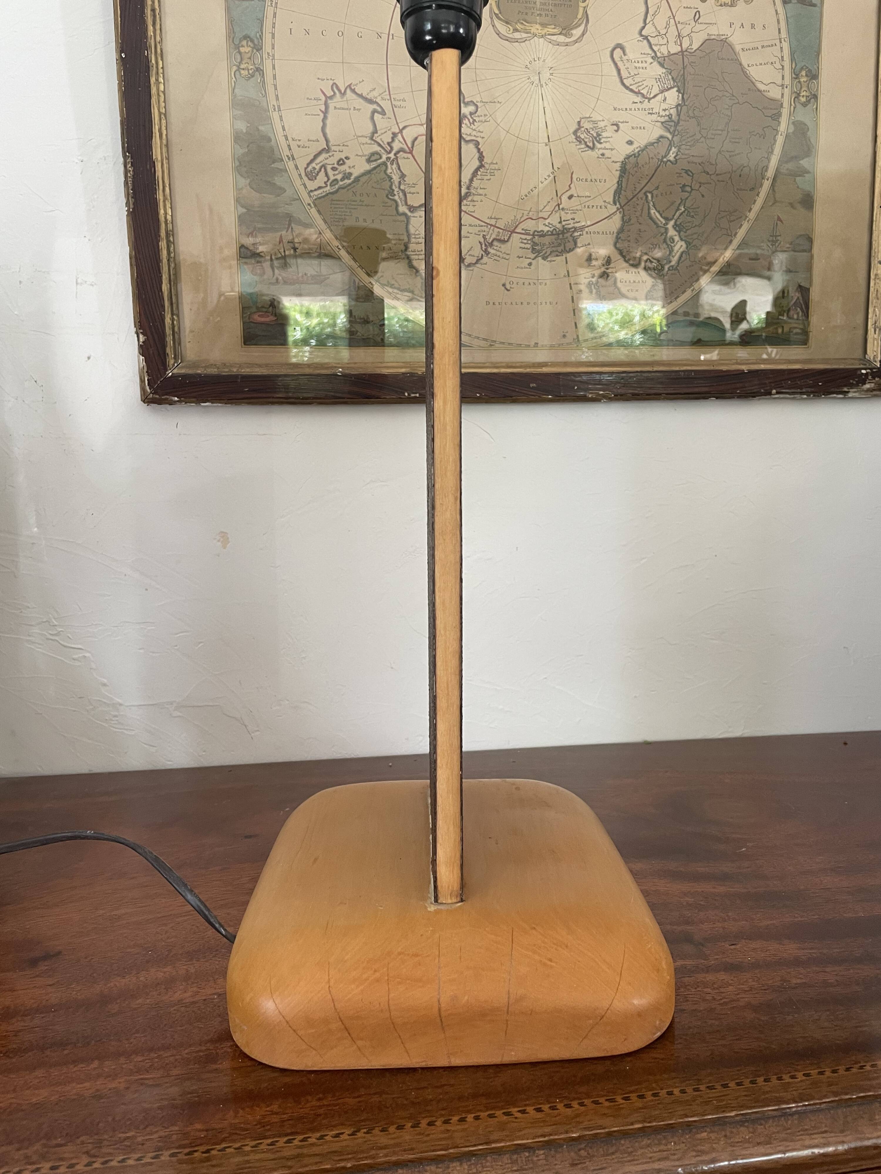 Vintage wood and metal lamp 47cm