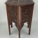Antique 19th century burmese hand carved side or end table