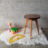 Round stool formica 50-60s vintage