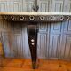 Half-moon console side table faux marble