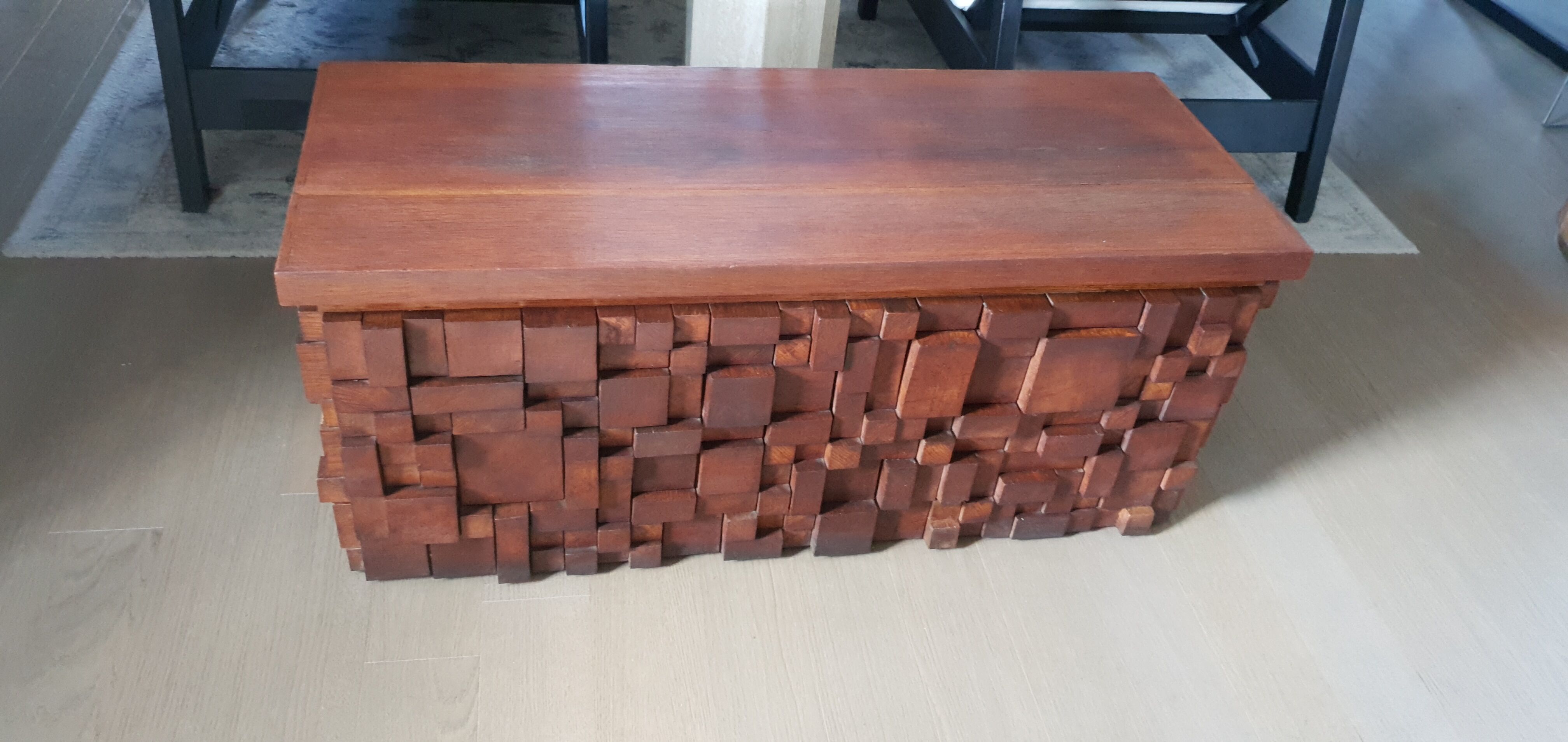 Solid oak bar chest paul evans style