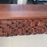 Solid oak bar chest paul evans style