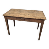 Table de ferme, bureau rustique en chêne massif et sapin, 1950