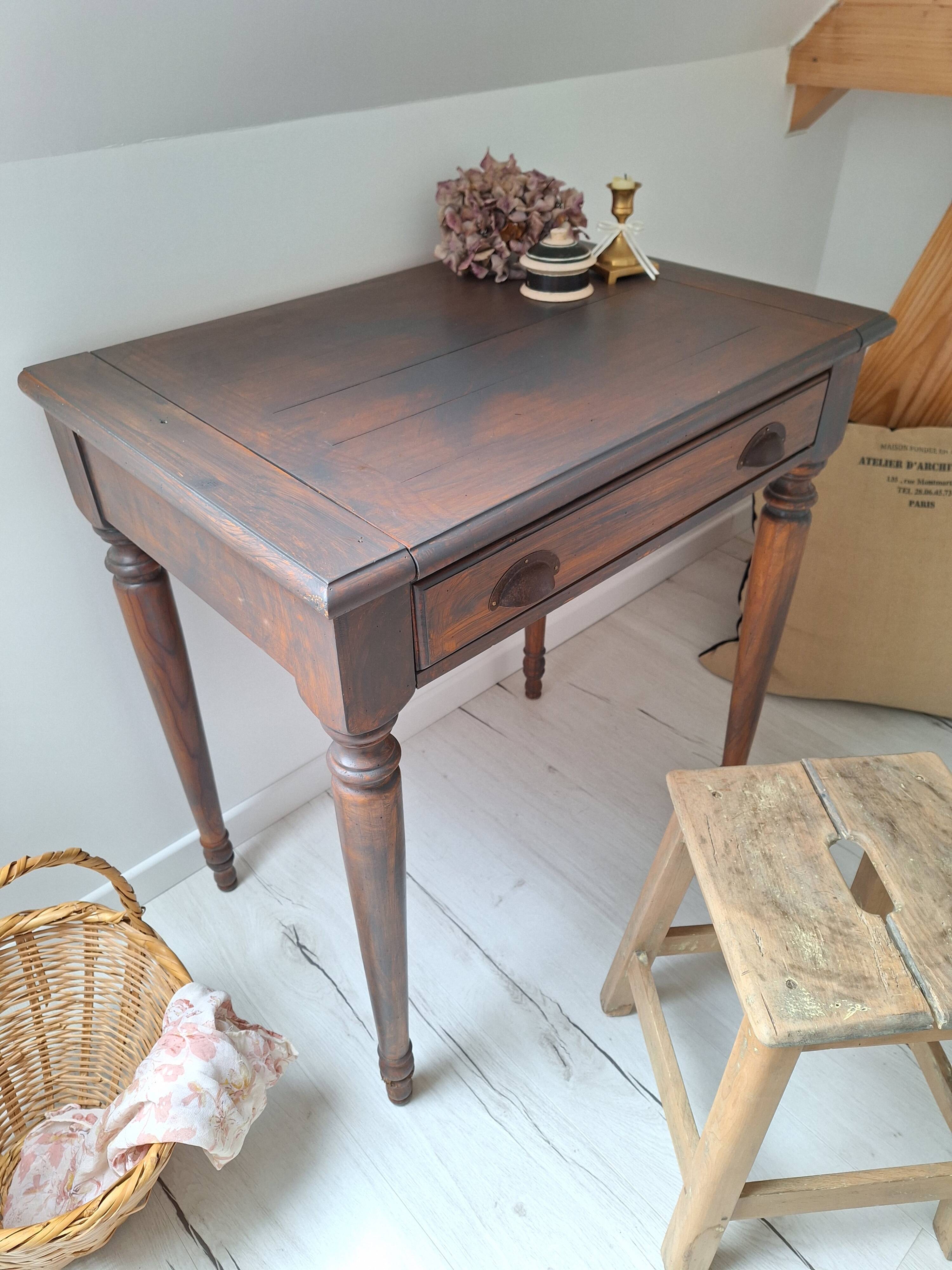Solid wood desk / side table