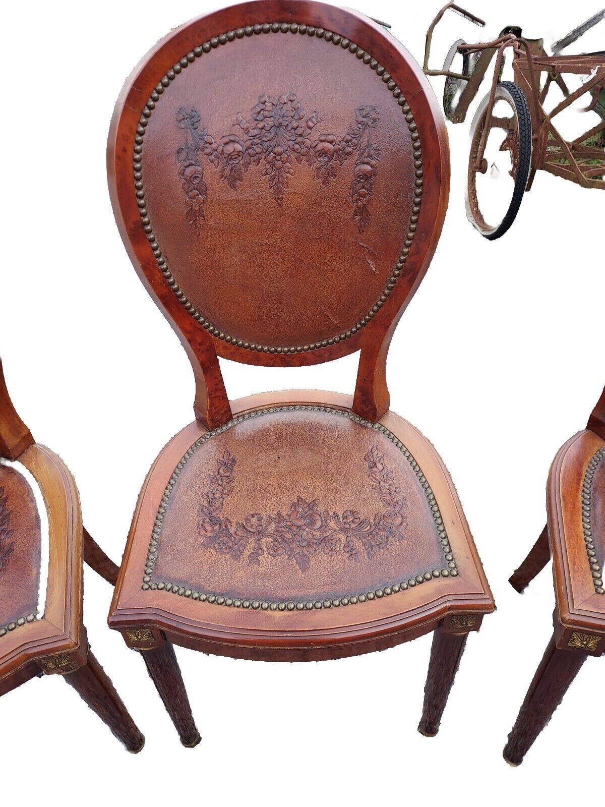 Chaises style Louis XVI en acajou x 6