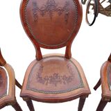 Louis XVI style mahogany chairs x 6
