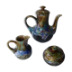 Morvan vintage ceramic coffee maker, sugar bowl and milk pitcher
