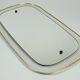 beautiful 1950's mid century modern WALL MIRROR wire mesh frame and brass