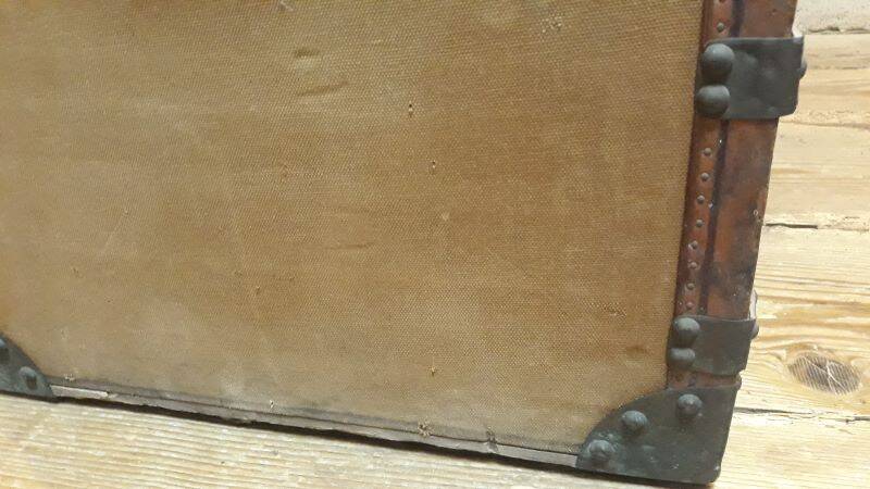 Antique curved transport trunk circa 1900 B.Vinay