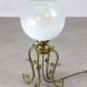 Mid-century Brass and Glass Table Lamp