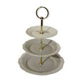 Serviteur muet à mignardises à gâteaux en porcelaine blanche ref A174/268