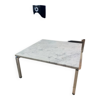 Marble and chrome coffee table