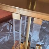 Plexiglas and brass lamp