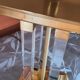 Plexiglas and brass lamp