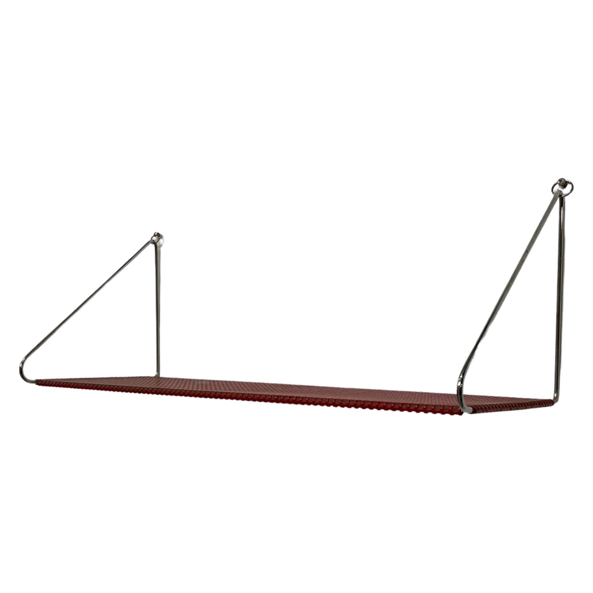Wall rack 0  Pilastro by Tjerk Reijenga red perforated red wall rack 1960
