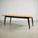 Long Canadian Pine Table with Black Legs
