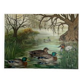 Painting of ducks in autumn