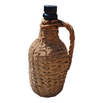 High wicker bottle