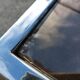 Vintage coffee table with chrome and gold base