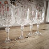 Set of 4 Cristal d'Arques Longchamp stemmed liqueur glasses