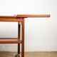 Danish extendable two-tiered teak serving trolley, 1960s, Kurt Ostervig.