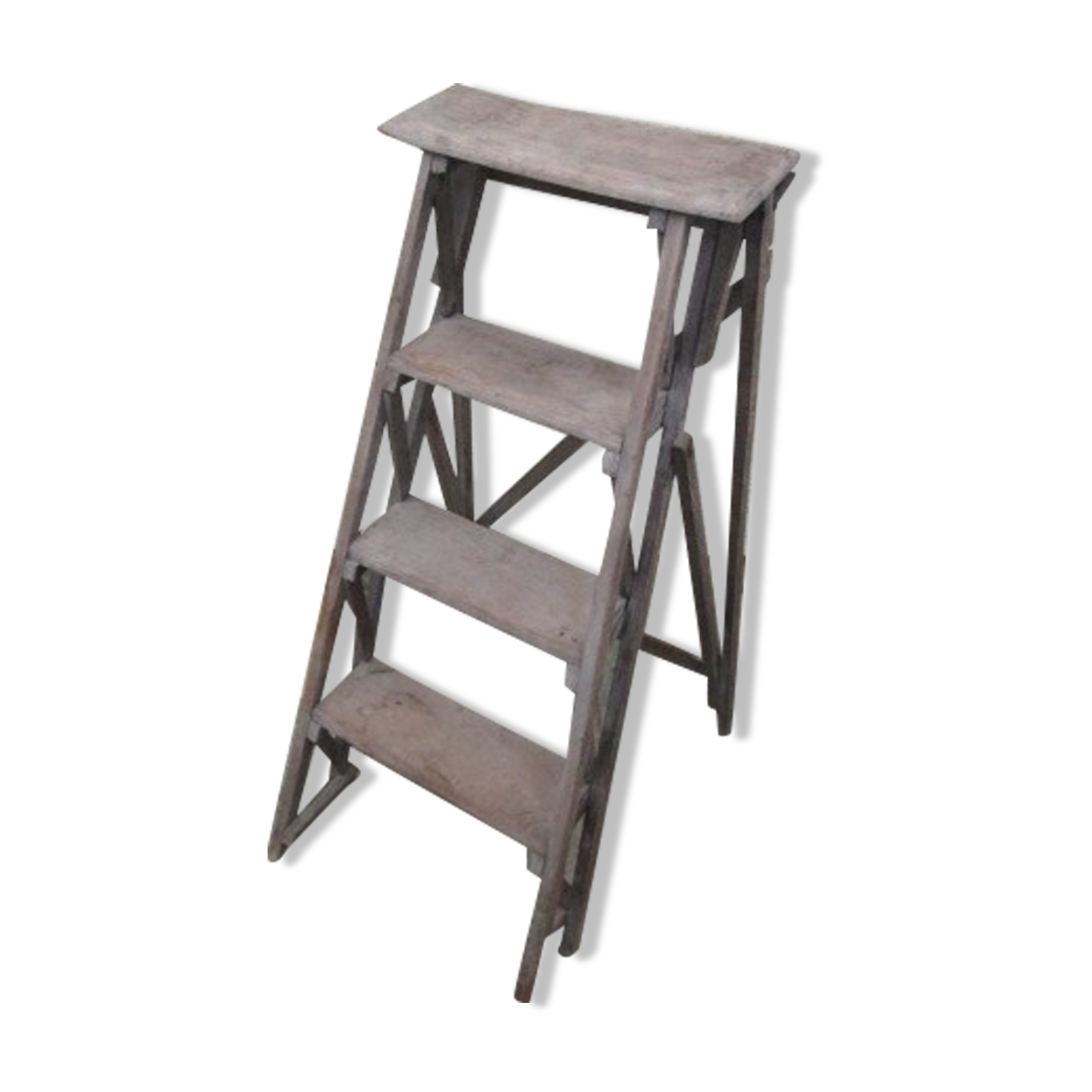Stepladder of old wooden painted