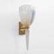 Pair of Italian Murano Iridescent Glass and Brass Wall Sconces