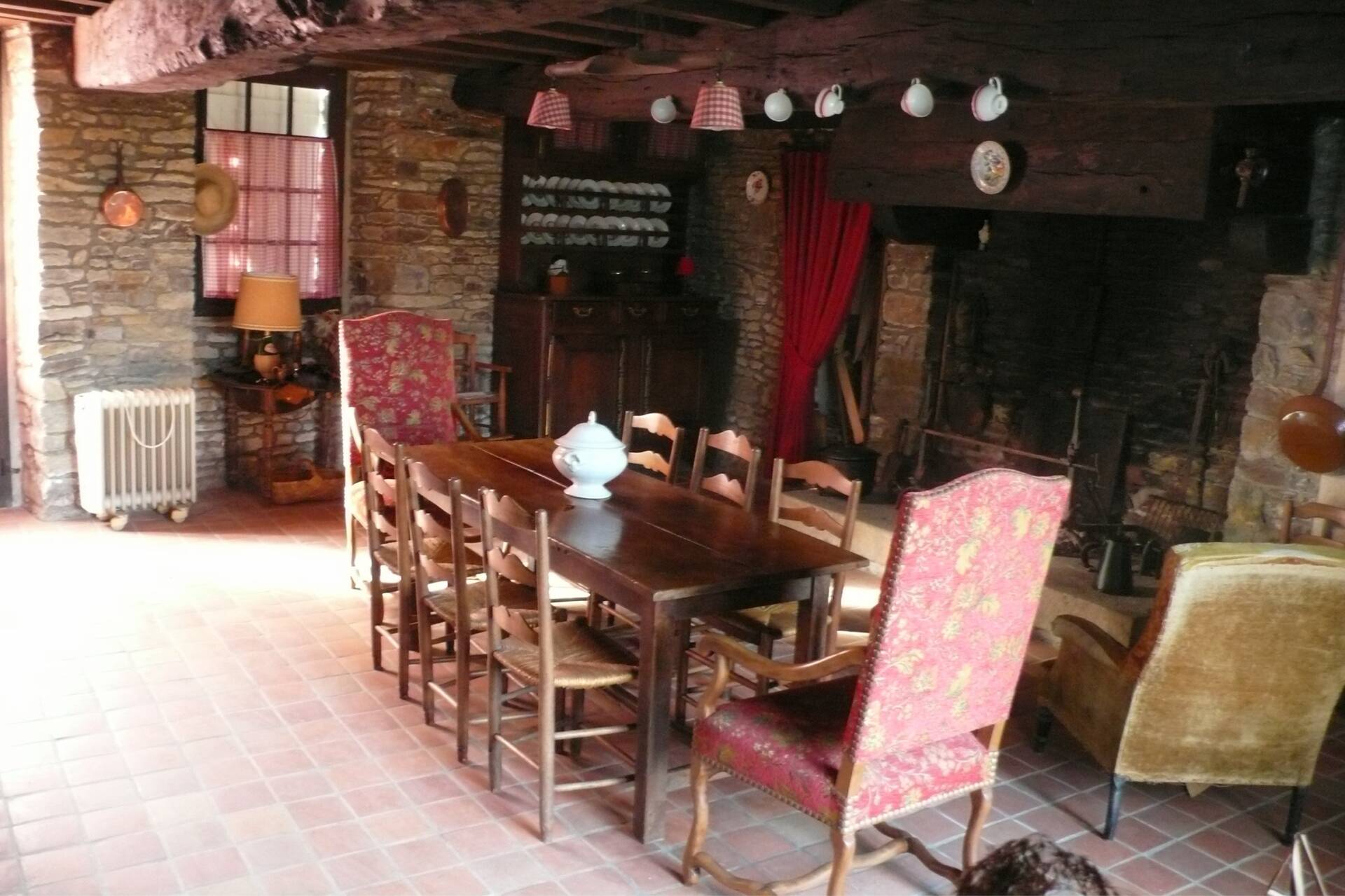 Old Normandy farmhouse table in solid wood – 19th / early 20th century