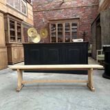 Ancien banc en orme massif