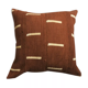Housse de coussin bogolan ocre