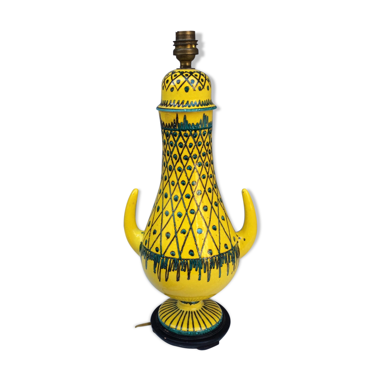 Ceramic lamp foot, Italy 60s