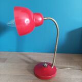 Bedside desk lamp metal red brass