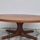 Table basse ovale Baumann en teck 1950s vintage