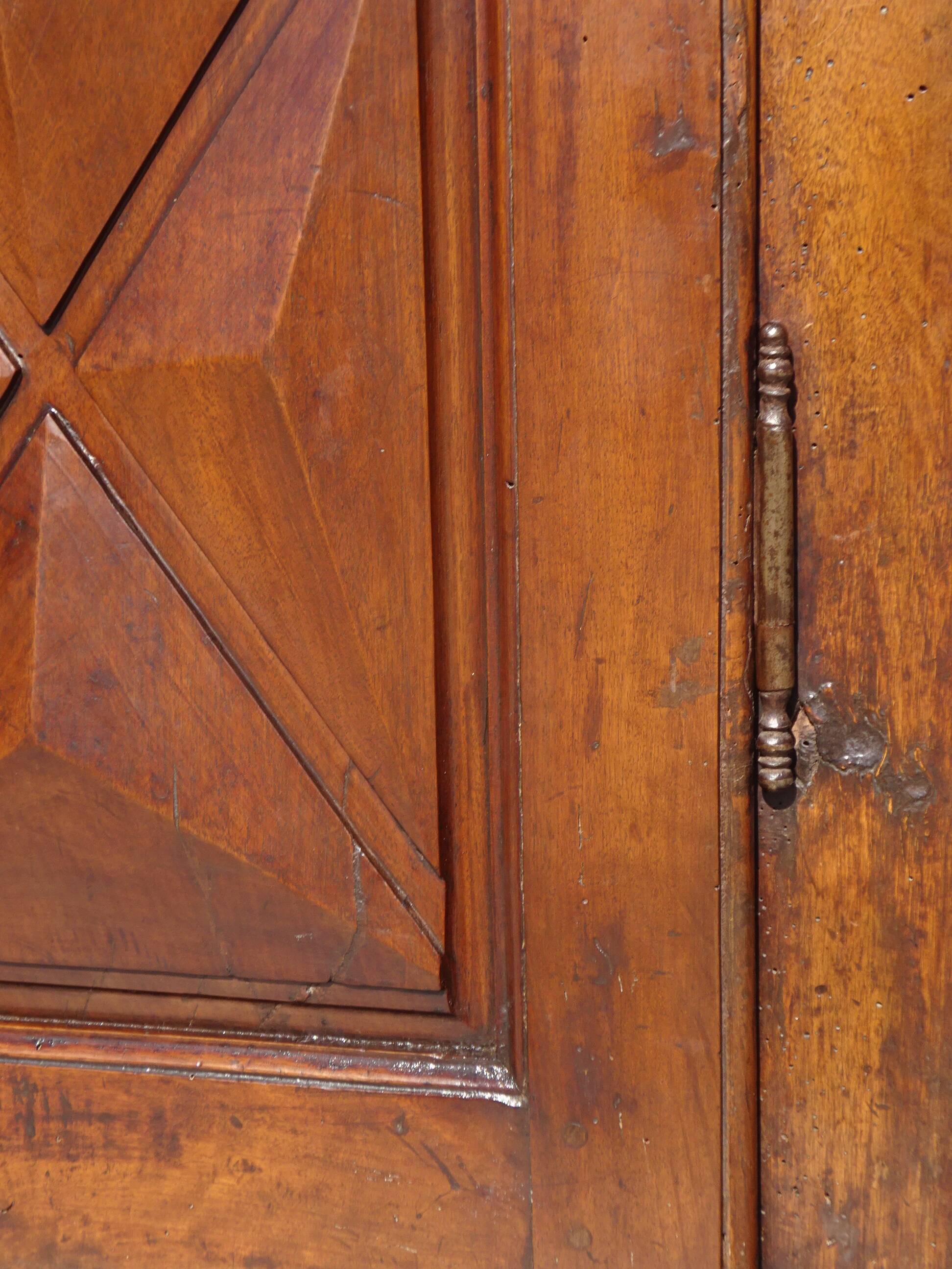 Antique Louis XIII wardrobe, diamond points