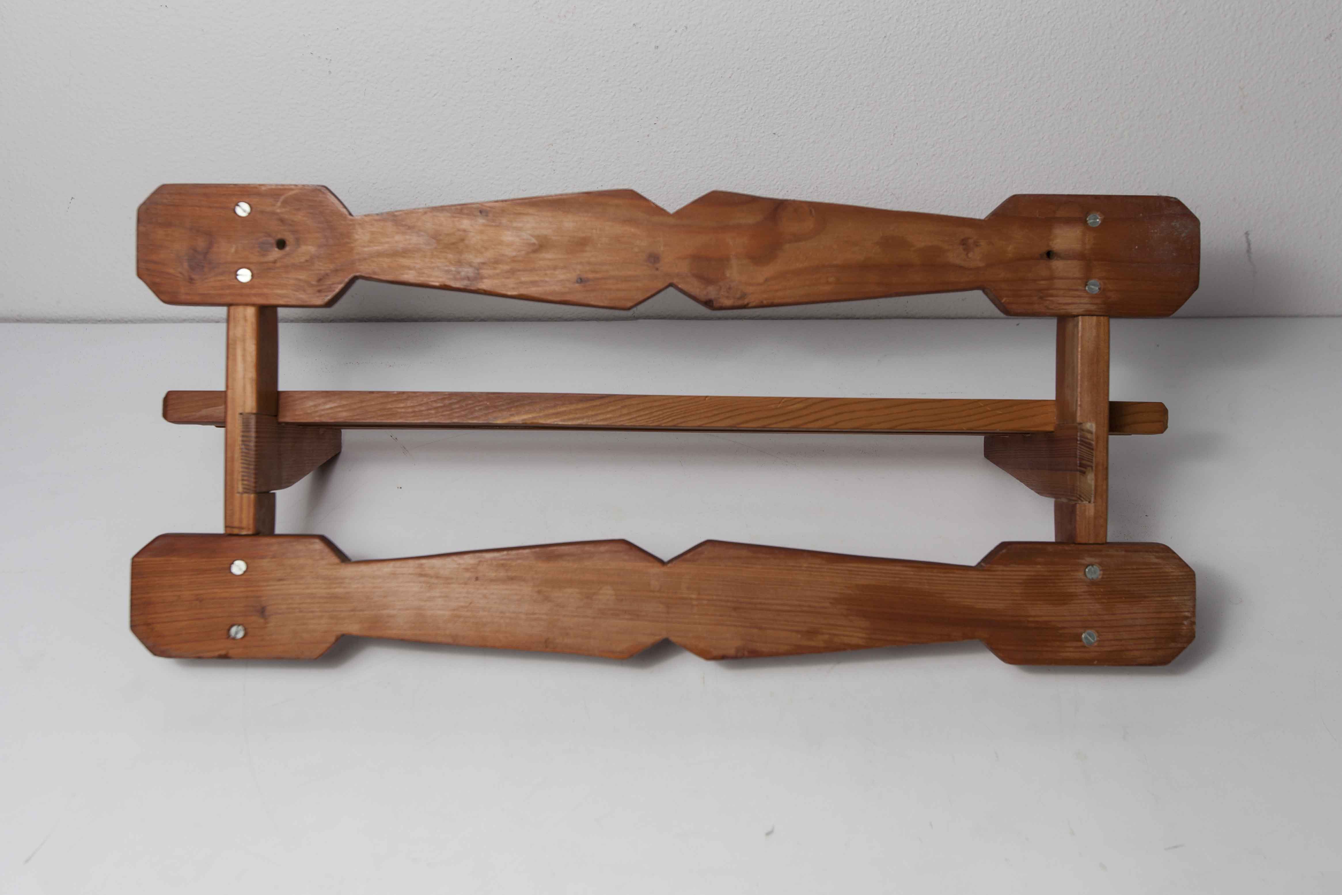 60's coat rack in solid beech