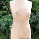 Old couture mannequin "au louvre" bust in fabrics and wood 1900 size 44