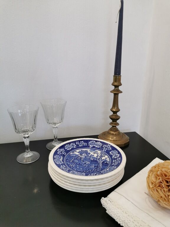 Set of 6 talking plates Villeroy&Boch Rusticana Bleues