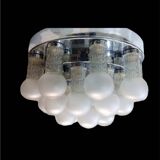 Kinkeldey globe and crystal ceiling light, Austria 1970s