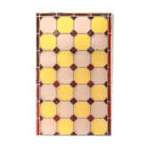 Vitrail ancien à motifs géométriques